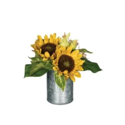 Sullivans Artificial Sunflowers Premade 9"H Green