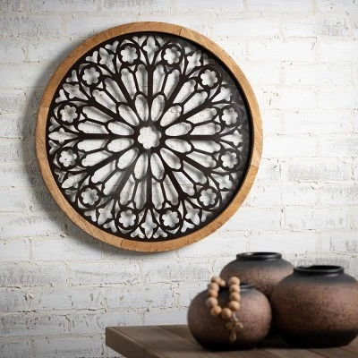 Sullivans Pierced Metal Wall Medallion 25"H Black 4 Sullivans Pierced Metal Wall Medallion 25"H Black - Image 2