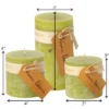 Green Grape Timber Pillar Candles Kit - Set Of 3 -Sullivans GUEST 2f625c03 e8d6 4877 8026 1b27ffe51cd0