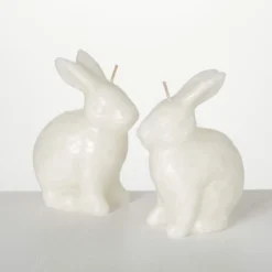 4.75"H Sullivans White Bunny Candle - Set Of 2, White -Sullivans GUEST 3e764962 48b6 42b4 a195 16fc19556f2b