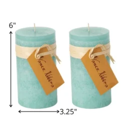 Sea Foam Pillar Candles - Set Of 2 -Sullivans GUEST 4aa7b48a b29f 4ac9 aca8 7042aa1fbfe5