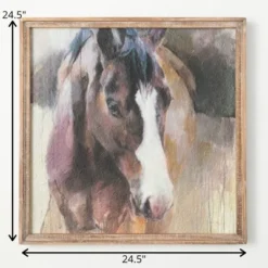 24.5"H Sullivans Wood Framed Horse Wall Decor, Multicolor -Sullivans GUEST 4e0dd142 b837 42f4 bcf1 95e307d00fb6