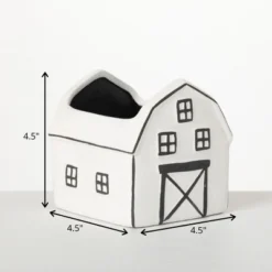 Sullivans Charming Black & White Ceramic Planter 4.5"H White -Sullivans GUEST 5371f8f4 5bac 49a6 8930 435890ba5b81