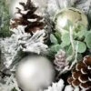 Sullivans Pine & Ornament Artificial Orb Decorative Filler 10"H Silver -Sullivans GUEST 77362a29 d288 4bdc a7bc 33c41132e2f8