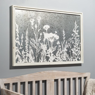 Sullivans Herb & Flower Iron Wall Sculpture 24.75"H Gray 5 Sullivans Herb & Flower Iron Wall Sculpture 24.75"H Gray - Image 3