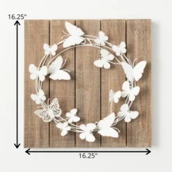 16.25"H Sullivans Ornate Butterfly Wreath Panel, Multicolored -Sullivans GUEST a549e843 b514 43d0 8eff e0822051e4c3
