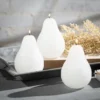 White Timber Pear Candles - Set Of 3 1 White Timber Pear Candles - Set Of 3 -Sullivans GUEST cbc890b5 7e12 47c4 ba4c 4eedff847c54