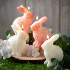 4.75"H Sullivans Pink Bunny Candle - Set Of 2, Pink -Sullivans GUEST ead1ca53 d8ec 442e 9878 b74740ca5dba