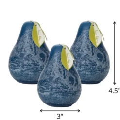 English Blue Timber Pear Candles - Set Of 3 7 English Blue Timber Pear Candles - Set Of 3 -Sullivans GUEST fe7d66d2 f7fc 4f03 afd3 7366b08fd065
